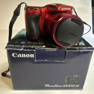 Canon PowerShot SX410 IS 20.0MP Digital Camera Red 40x Zoom Tested With Battery
